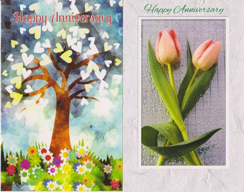 Anniversary Cards - Assorted, 6 Styles, 5" X 7.75"