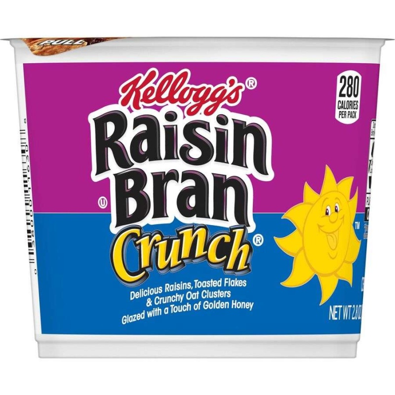 Kellogg's Raisin Bran Crunch Cereal-In-A-Cup - Super Size, 2.8 Oz