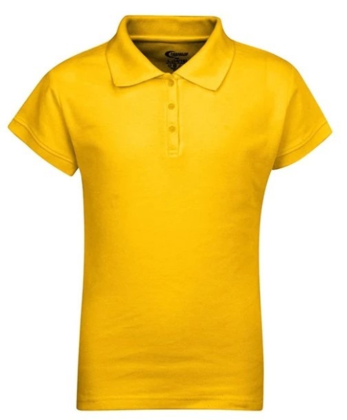 Juniors' Polo Uniform Shirts - Gold, Size s
