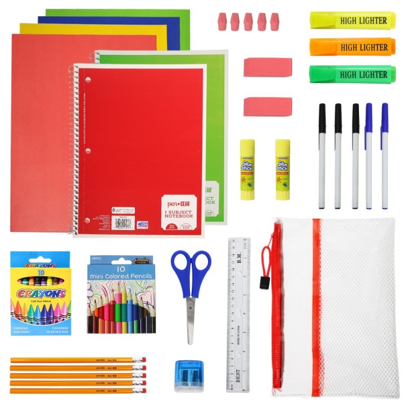 Deluxe School Supply Kits 12 Count, 52 Piece