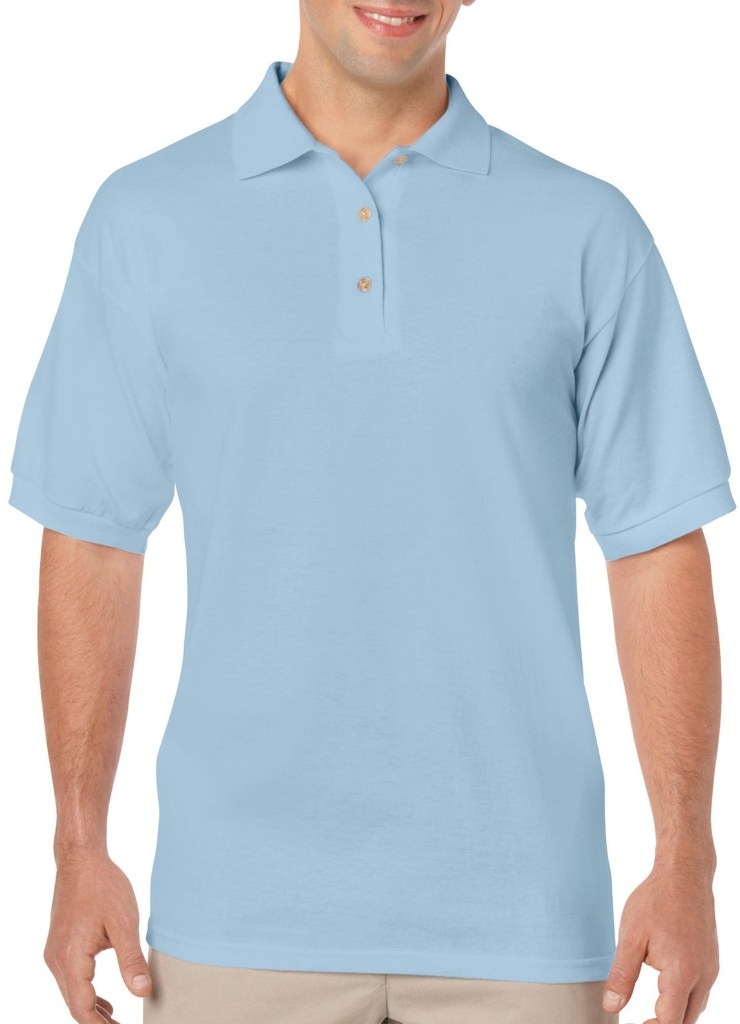 Irregular Gildan Polo Shirts - Light Blue, 5x