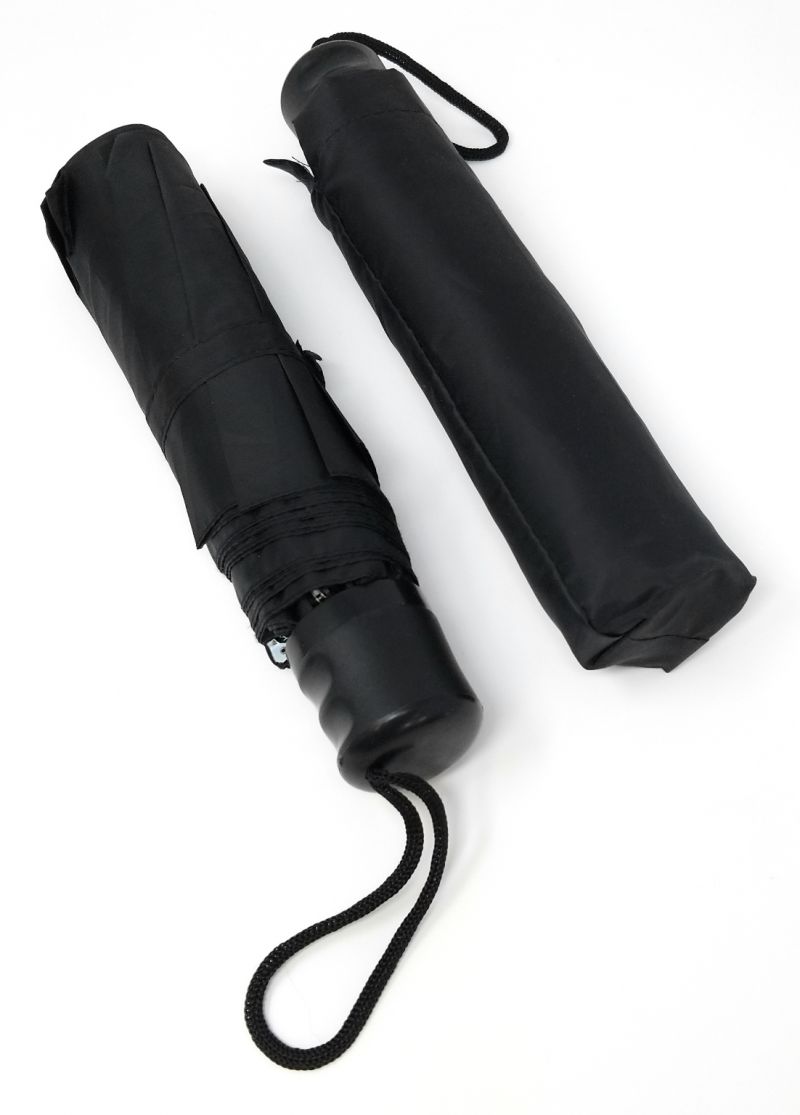 Mini 10'' Compact Black Foldable Umbrella