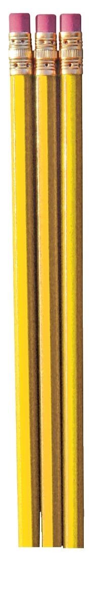 Bulk #2 Pencils With Eraser - Yellow, Hexagonal
