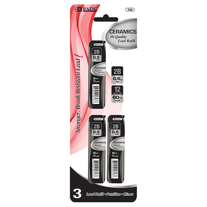 Mechanical Pencil Leads 3/Pack, 12 Count, 0.5 Mm