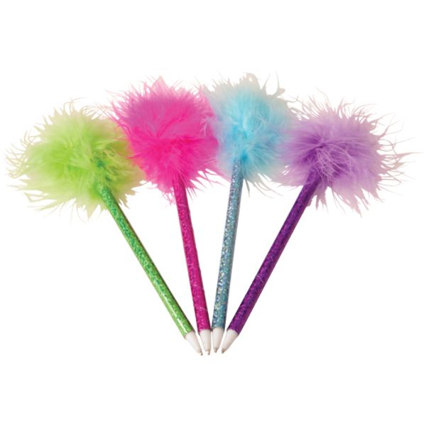 Feather Ballpoint Pens - 12 Count, Assorted Colors