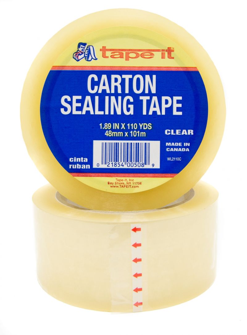 Carton Sealing Tape - Clear, 1.89" X 110 Yards