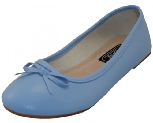 Women's Light Blue Color Ballerina Shoe (18 Pairs)