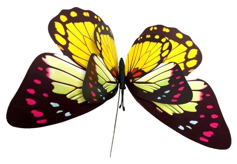 Garden Stake Decoration Butterfly Assorted Colors