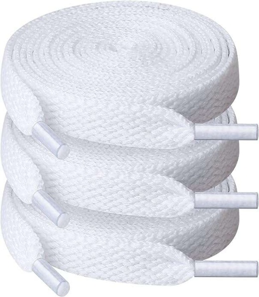 White Shoelaces - 45 Inch Long for All Shoes
