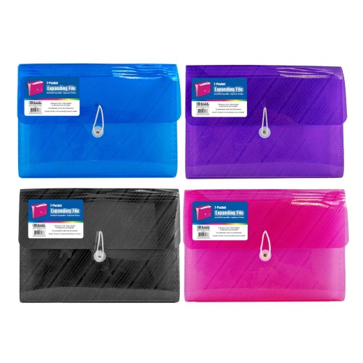 7 Pocket Expanding Files - Letter Size, Translucent, Poly