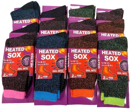 Women's Heated Thermal Socks - Assorted, Size 9-11