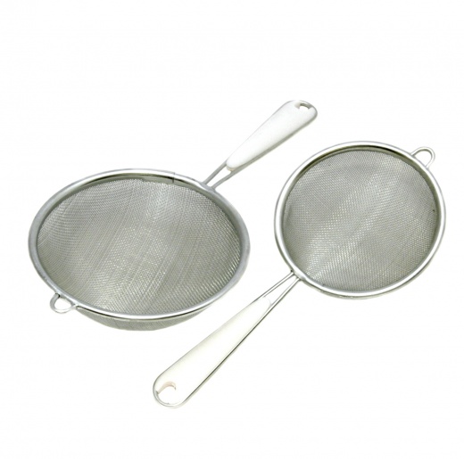 Stainless Steel Mesh Strainers - Set Of 2