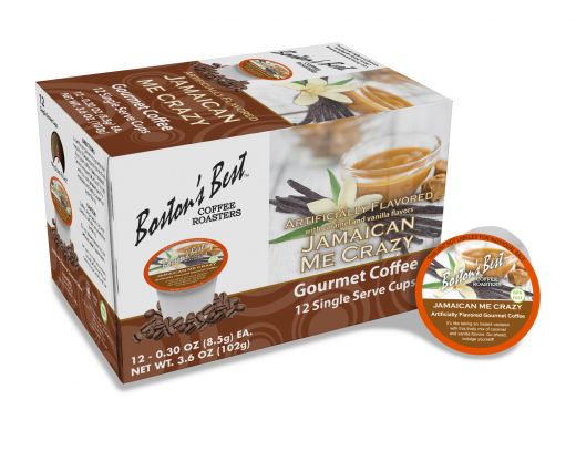 Jamaican Me Crazy Coffee Pods - Caramel/Vanilla Flavored, 12 Pods/Box