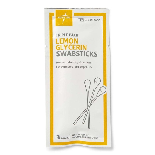 Lemon Glycerin Swab Sticks - 25 Pack - Oral Care Solution
