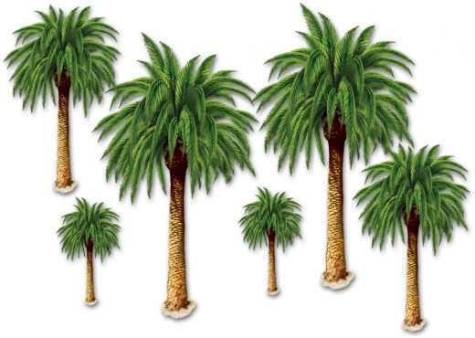 Palm Tree Decoration Sets - 6 Pieces