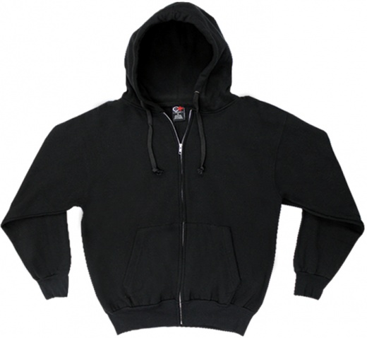 Cotton Plus Zip Hoodie - Black, 2XL