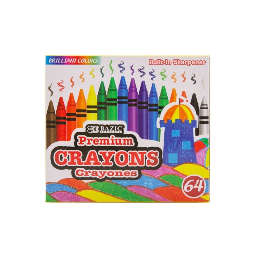 64 Count Crayons with Built-In Sharpener - Unleash Your Child's Creativity