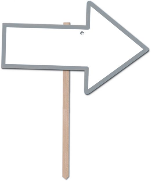 Blank Arrow Yard Signs - 9.75 x 15.25