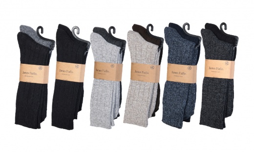 Men's Ribbed Boot Socks - Assorted, Size 10-13, 2 Pack