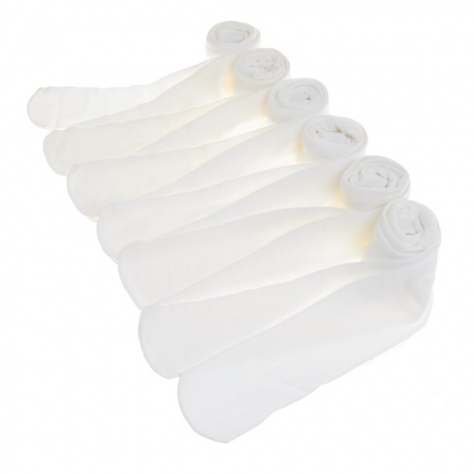 Girls' Winter Tights - White, Extra Small