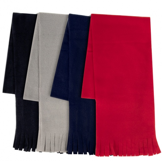 Fleece Fringe Scarves - Assorted Colors, 60" x 8.5"