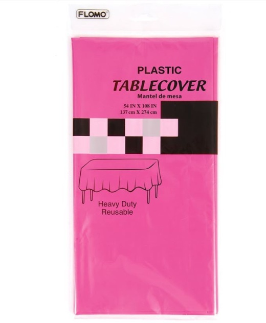 Hot Pink Rectangular Table Covers, 54" x 108"