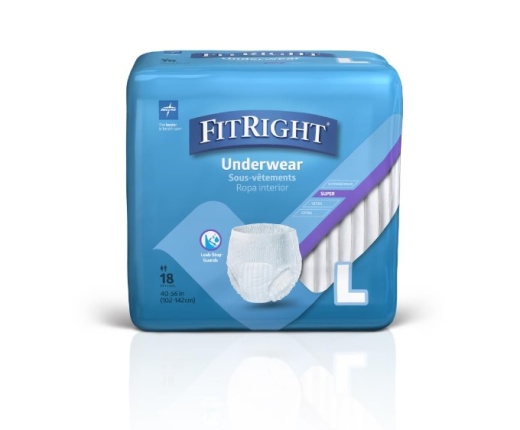 Adult Disposable Underwear - Large, 18 Count