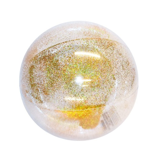 Jumbo Beach Balls - Gold Glitter