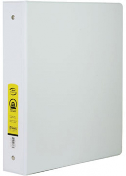 1.5" White Binders - Tear Resistant Cover, 2 Pockets