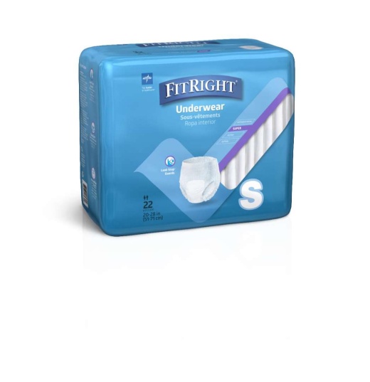 Adult Disposable Underwear - Small, 22 Count