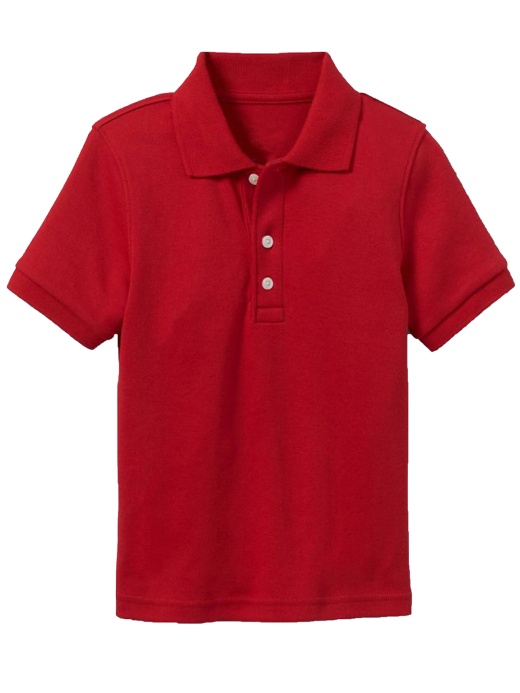 Uniform Polos - Large, Red, Short Sleeve for School