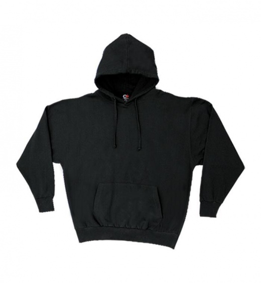 Cotton Plus Men's Hooded Pullover - Black, 3X