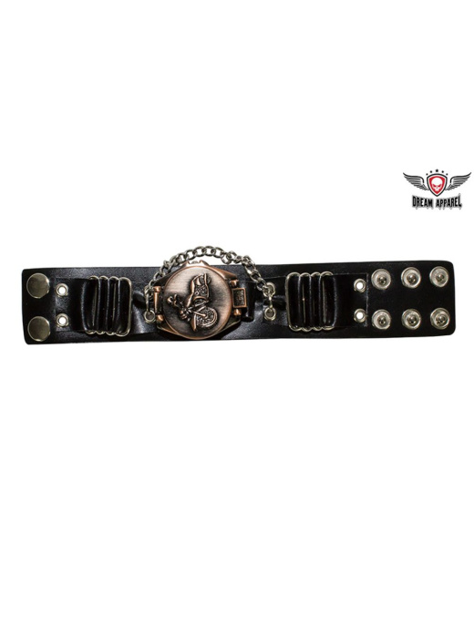 Watch With Motorcycle Embossed Cover