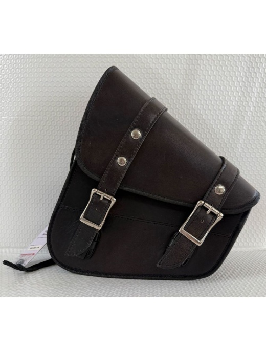 Genuine Distressed Brown Leather Left Side Solo Swing Arm Bag for Sale