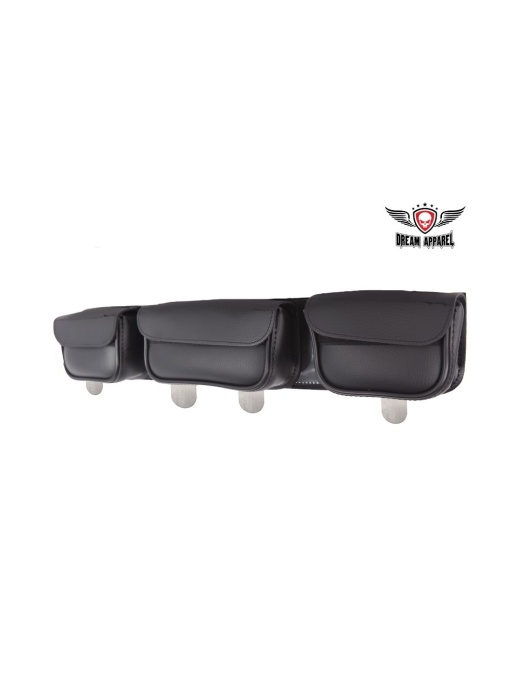 Motorcycle Windshield Bag - 3 Compartment Storage for Your Ride