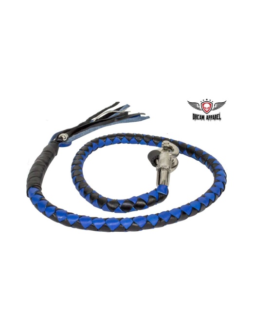 Black & Blue Get Back Whip For Motorcycles