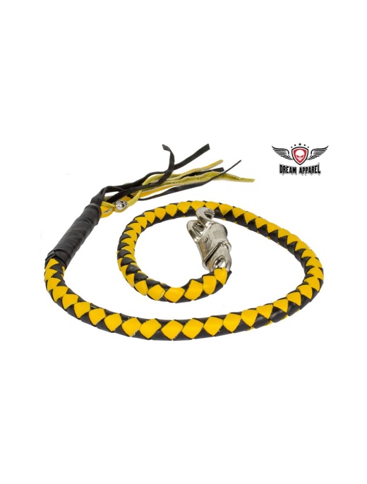 Black & Yellow Get Back Whip For Motorcycles
