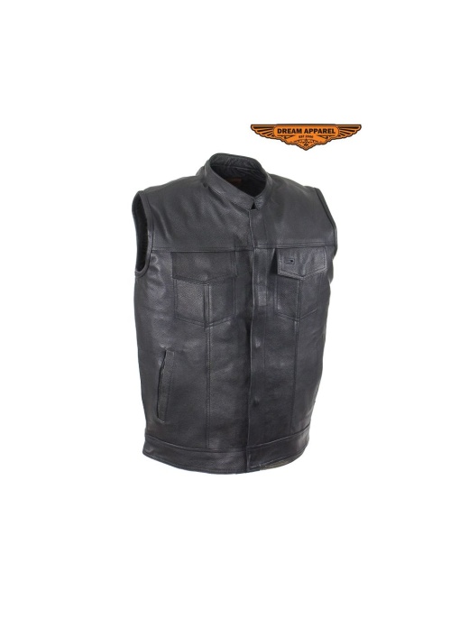 Men's Motorcycle Club Vest With Concealed Carry