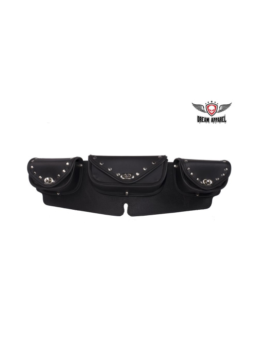 PVC Motorcycle Windshield Bag with Studs