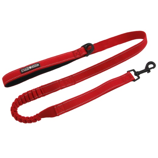 Soft Pull Traffic Dog Leash - Red One Size