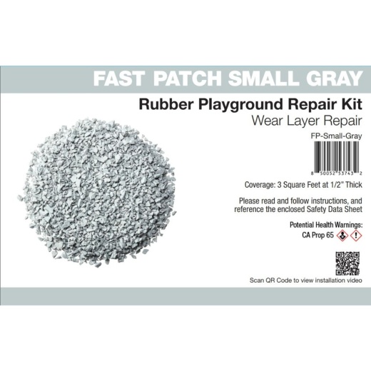 Fast Patch Poured-in-Place Rubber Surface Playground Repair Kit - Gray , Fast Patch Small