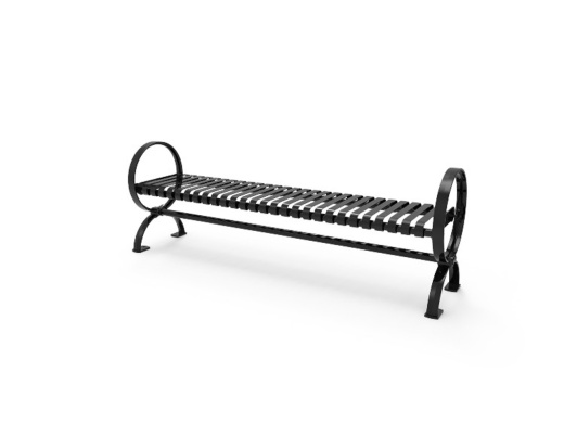 6' Village Bench Without Back - Strap Steel - Portable