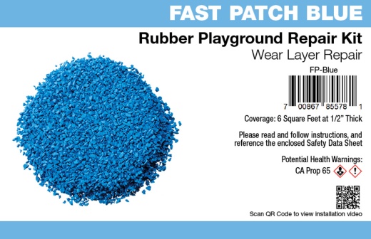 Fast Patch Poured-In-Place Rubber Surface Playground Repair Kit - Blue