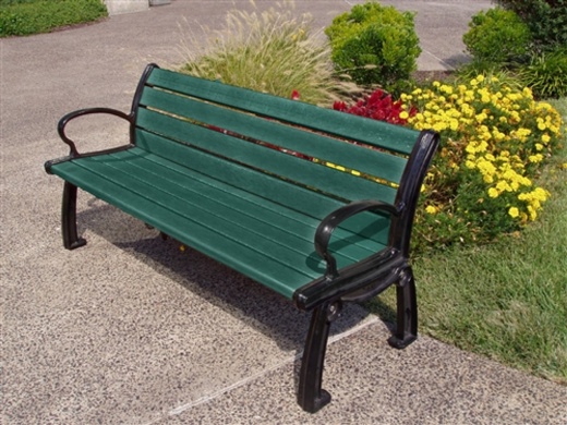 5' Heritage Recycled Plastic Park Bench