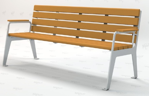 4' Plaza Bench