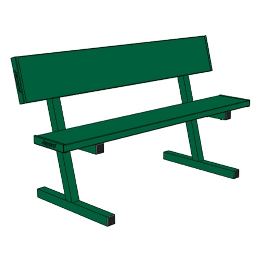 Courtside Bench With Back