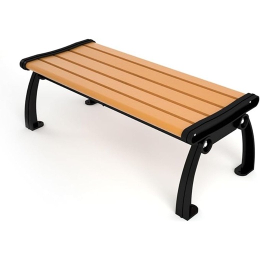 6' Heritage Style Recycled Plastic Bench Without Back
