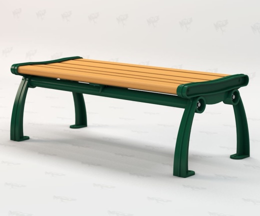 4' Heritage Recycled Plastic Backless Park Bench