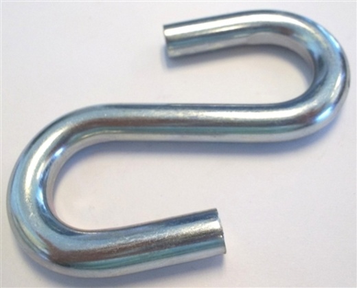 5/16" X 3" Zinc Coated Standard End S-Hook