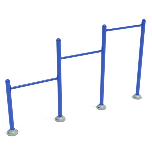 Triple Station Inclined Chin-Up Bars